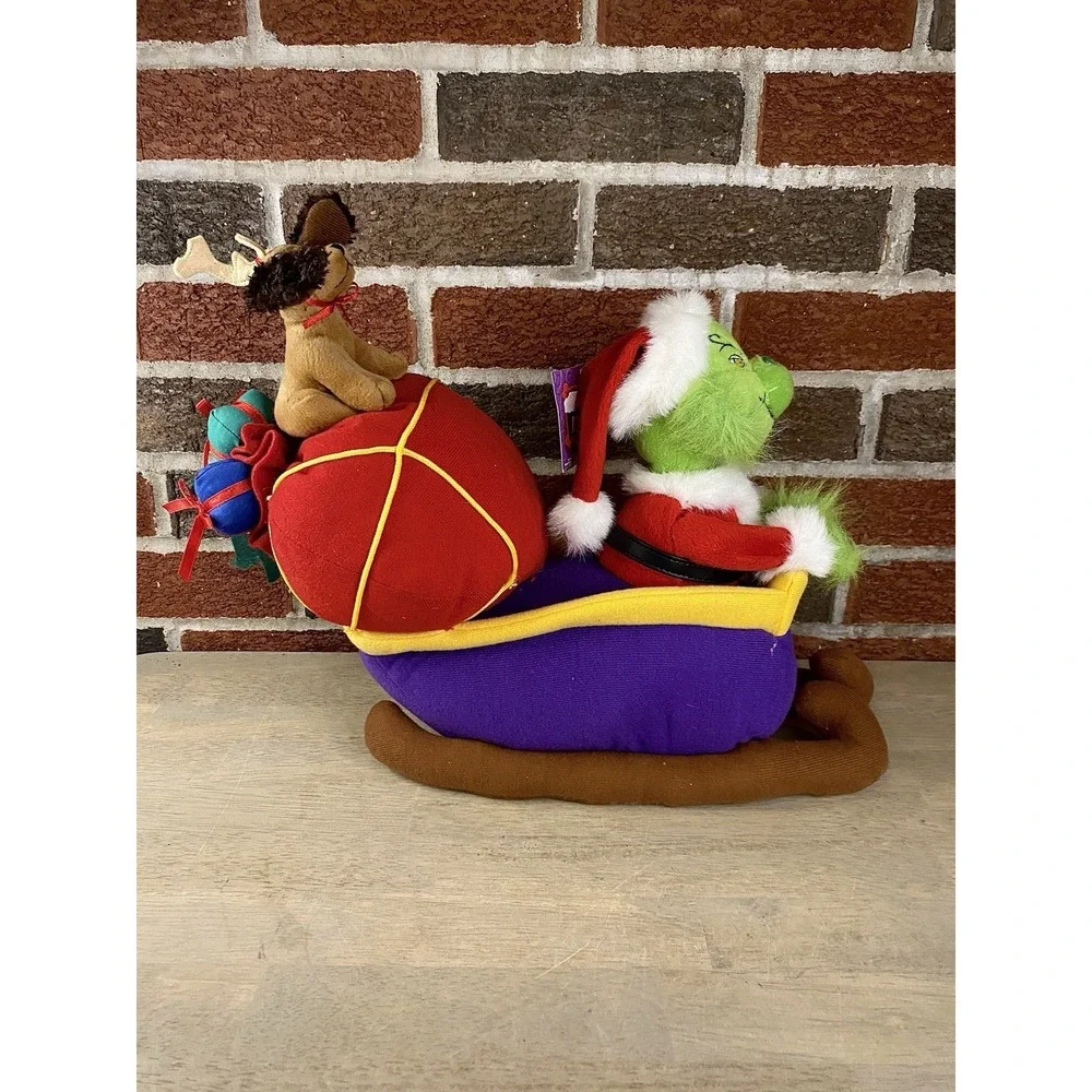 How The Grinch Stole Christmas Singing Sleigh Plush Beverly Hills W/ Tags